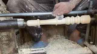Amazing wood turning: table legs by kharad machine
