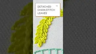 Detached Chain Stitch Leaf Embroidery Tutorial