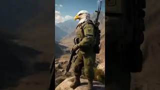 Eagle Soldier Stands Guard | Hyper-Realistic Military Hero!