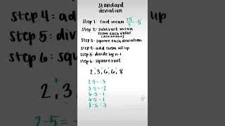 Стандартное отклонение | Статистика | Пошаговый пример #mathshorts
