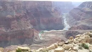 Grand Canyon Nankoweap Area - Boy Scout Route Off-Trail Final Climb to Rim