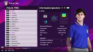eFootball PES 2020: Italy 1982 classic team PS4
