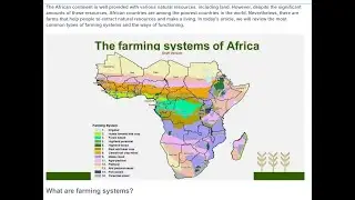 Cash Crop system and the Underdevelopment of Africa