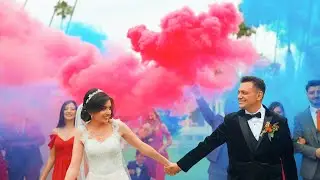 Epic Smoke Bomb Wedding / Egyptian Zaffa Wedding / Los Robles Greens Los Angeles Arboretum Wedding