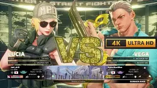 Street Fighter 5 | taki_drill (LUCIA) VS HyperNeetMan (VEGA) | 4K 60Fps Gameplay