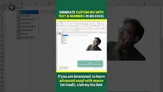 How To Generate Custom IDs With Text and Number | Excel Tips & Tricks  #ytshorts #shorts  #exceltips