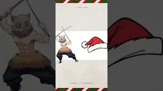 Demon slayer Christmas hat edit