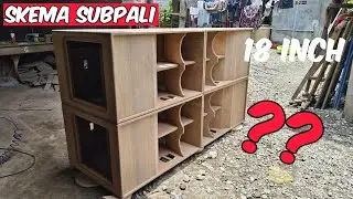 SKEMA BOX SUBPALI 18 INCH SINGLE // DETAIL PENGUKURAN LENGKAP