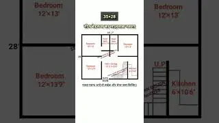 35&times;28 house plan / 35*28 home plan / 35&times;28 ghar ka naksha / #shortvideo #houseplan #homeplan #home
