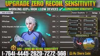 UPGRADE New Zero Recoil Sensitivity Settings in BGMI-PUBG 🔴 ADS sensitivity code/ 2026 sensitivity ✅