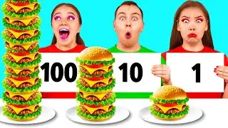 100 Layers of Food Challenge | Amazing Cooking Hacks by KaZaZa Challenge
