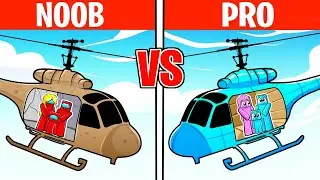 Batalla de Construcción de HELICOPTEROS de NOOB vs PRO!