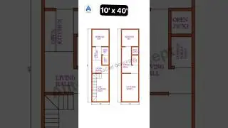 10x40 House Plan | 10 by 40 House Plan Design #shorts #homedesign #design #architecture