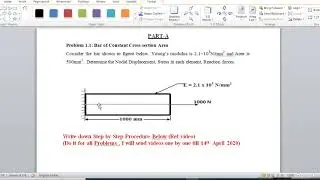 FEA Bar of Constant Cross-section Area using Abaqus