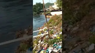 musi river flooded with water after rain last night