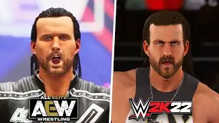 AEW Game vs WWE 2K22 - Gameplay/Graphics comparison side by side