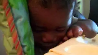 BABY SLEEPING IN HIGH CHAIR