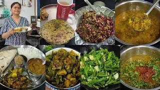 Сначала труд, потом здоровье, какая тарелка нравится вам? + Ужин🍱 алоо сем ки сабджи🌺 мунгдал тад...