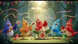 Polly Parrot&rsquo;s Party Song | Lively Animated Nursery Rhyme for Toddlers 🐦