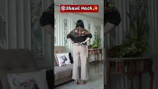 🥶Shawl Hack✨ #trendingshorts #winterfashiontips #stylinginspo #shorts #shawlstyling