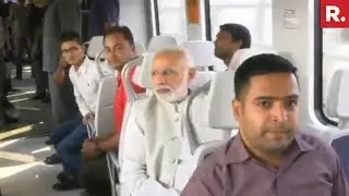 PM Narendra Modi Takes Metro Ride With Public In New Delhi