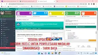 CARA UPDATE DAPODIK 2023.C | SEGERA UPDATE UNTUK MENYELESAIKAN MASALAH TARIK DATA KE SINKRONISASI