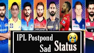 ❤️IPL Status❤️Cancel IPL Sad Status🥺#Short🥺Psy trench||black screen whatsapp status Sad🥺ipl postpond