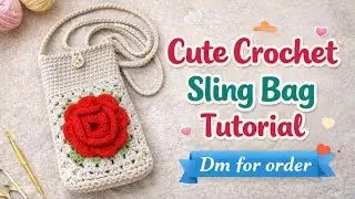 Crochet Mobile Sling Bag Pouch Tutorial #crochet #yt #trending #viral #handmade #giftideas #diy #new