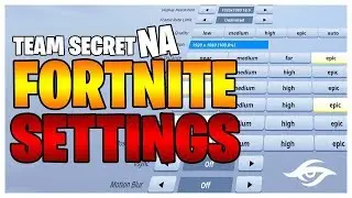 OFFICIAL SETTINGS - Fuzzy & VapeJesus // Team Secret Fortnite NA