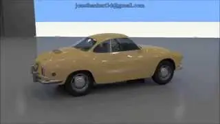 Volkswagen Karmann Ghia 3D Model Turntable