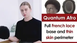Quantum Afro Hairpiece: African American Wigs for Men (French Lace and Thin Skin Hair System)