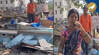 GHMC town planning team demolished footpath encroachments at Mailardevpally | Hyderabad