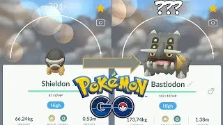 Evolving Level 33 Shieldon to Bastiodon | Pok&eacute;mon go
