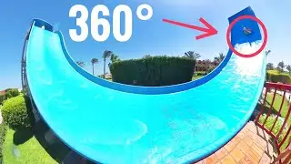 360&deg; video 😝 Infinity Pool Waterslide coaster 360 VR Virtual Reality Aqua Park
