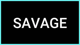 SAVAGE (Slang Word) What does it mean?