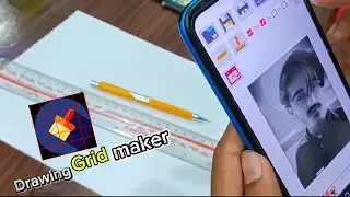 how to use drawing grid maker app | A4 size paper | Tutorial video