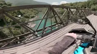 Crossing the Tara river. Border between Montenegro and Bosnia and Herzegovina at Hum.