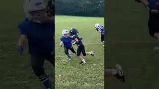 Viral youth football stiff arm touchdown