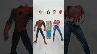 Daya Bhabhi ❤️Spider Man 🔥Babita Ji Wrong Head Challenge #shorts #viral #funny