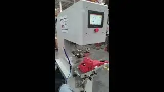 Two Color Closed Ink Cup Pad Printer With Round Rotary Table For Power Tool