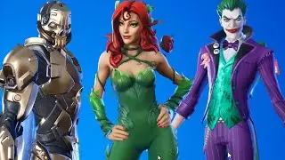 Midas Rex, The Joker, Poison Ivy Fortnite Skins & Leaked Emotes showcase (Tiniest Violin, Toasty..)