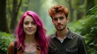Janice Magenta & Austin Redbrown as the Earth and the moon in love 4K