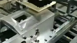 Bed support side plate chamfering drilling thorn nut production line