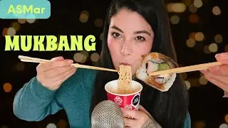 ASMR MUKBANG | Comiendo los antojos de mis seguidores 🍣 🍜 🍫 🍟 | ASMar