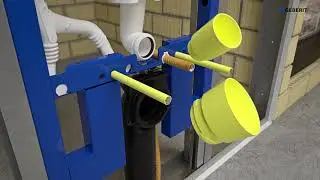 Installatie duofix sigma 8cm. Bidettoilet, Wandcloset met bidet sproeier