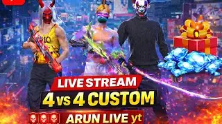 live stream 4vs4 custom diamond gift 💎 💎.! girl's full video #fullvideo #live #stream #youtube