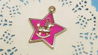 DIY | How to Make a Star Clay Open Bezel Pendant Keychain | Easy Jewelry