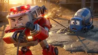 STUCK IN CONCRETE! 🚨 Micky&rsquo;s Construction Disaster | Robocar Poli Rescue