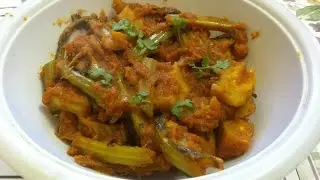Gobi Ke Danthal Ki Sabzi (Cauliflower Stalks Vegetable) [In Hindi With English Subtitles]