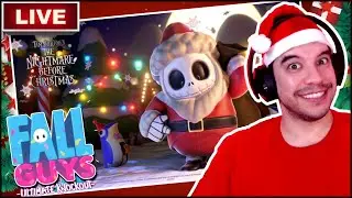 Resgatei a skin do SANTA JACK no FALL GUYS + Presentinhos do Fortnite no final! [LIVE GRAVADA]